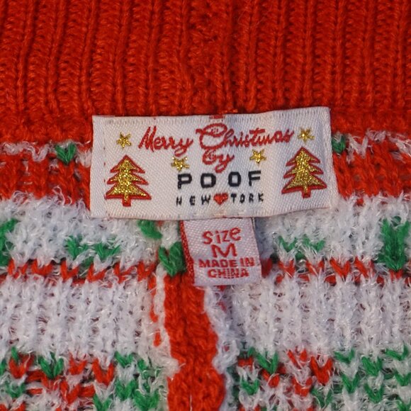 Poof! Holiday Sweater Pants Leggings Joggers Women’s Medium - Picture 4 of 5